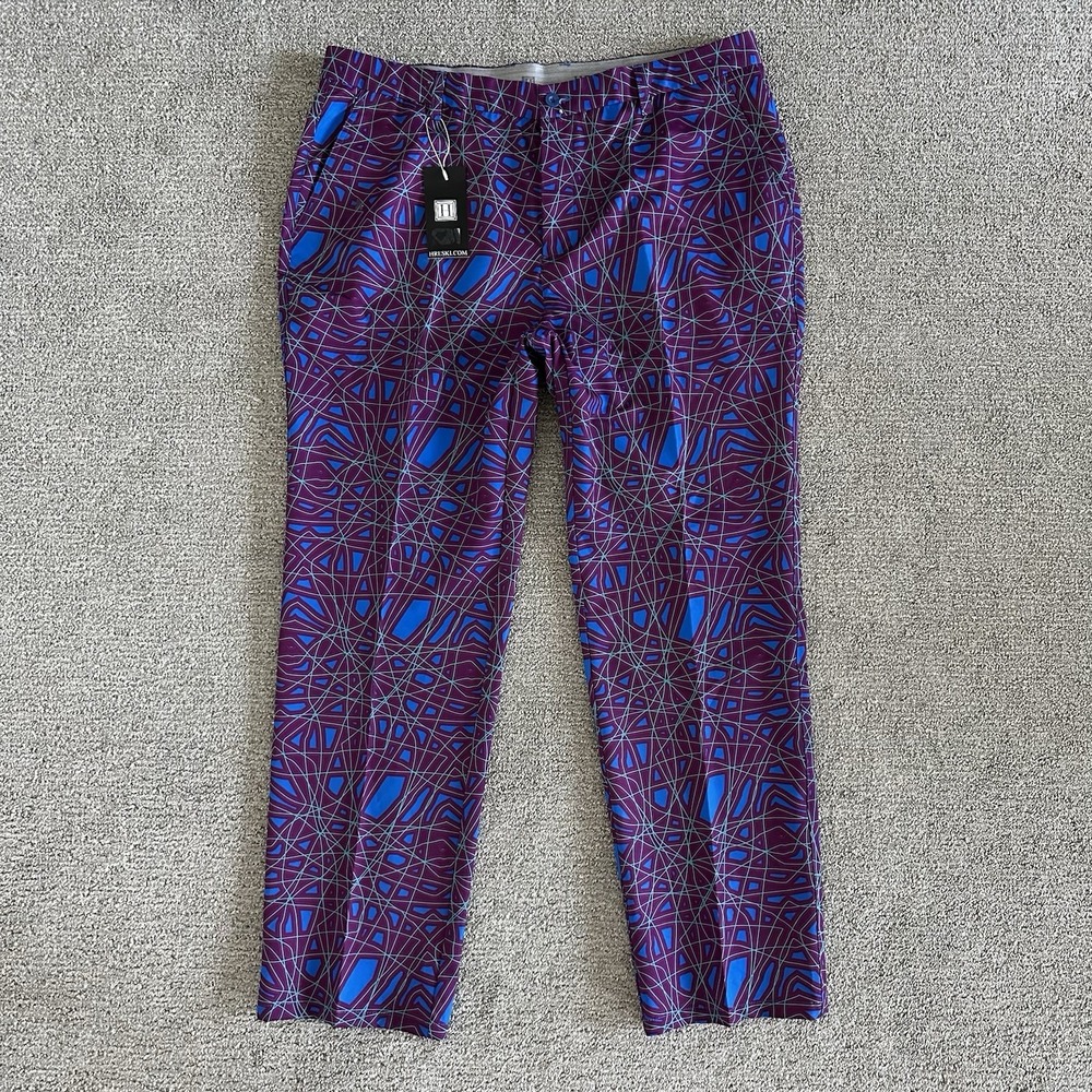 Hreski Abstract Purple Lines Golf Pants –‎ Hreski 127 Size 40/32